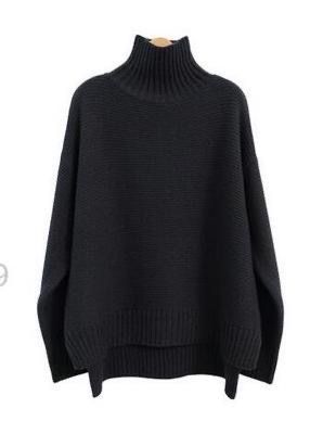 Sweater, 100% Cashmere Long Sleeved, High Neck