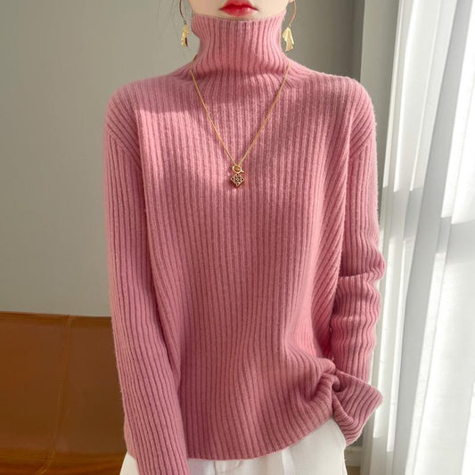 Sweater, 100% Cashmere Long Sleeved, High Neck