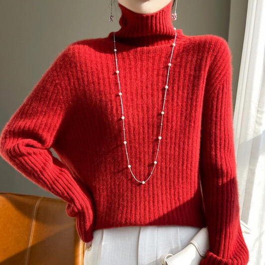 Sweater, 100% Cashmere Long Sleeved, High Neck