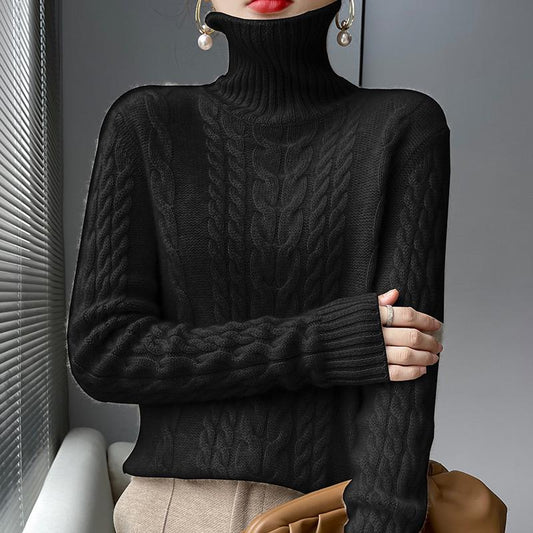 Sweater, 100% Cashmere Long Sleeved, High Neck