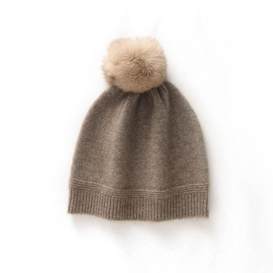 Bobble Hat, 100% Cashmere