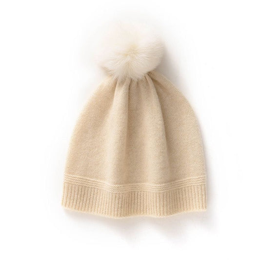 Bobble Hat, 100% Cashmere