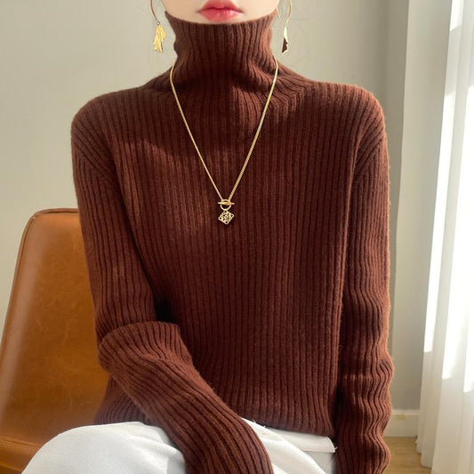 Sweater, 100% Cashmere Long Sleeved, High Neck