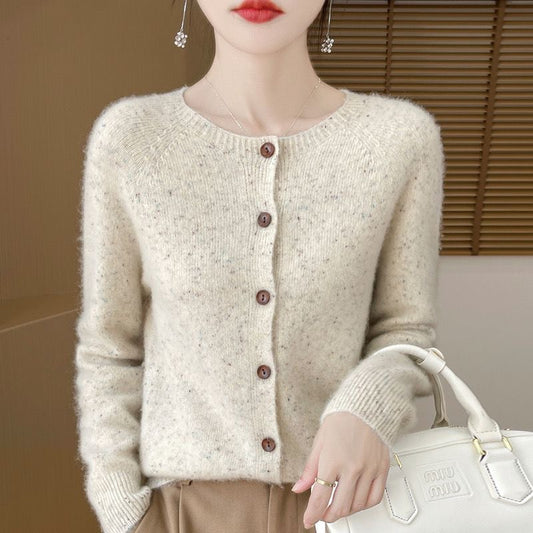 Cardigan, Long Sleeved, Buttoned Front, 100% Cashmere