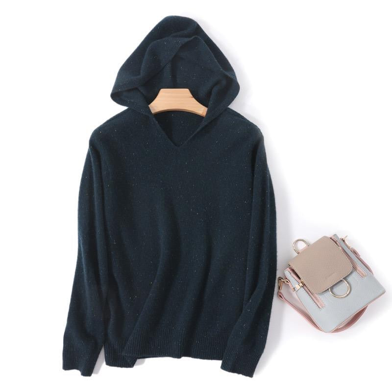 Hoodie Sweater, Long Sleeved, 100% Cashmere