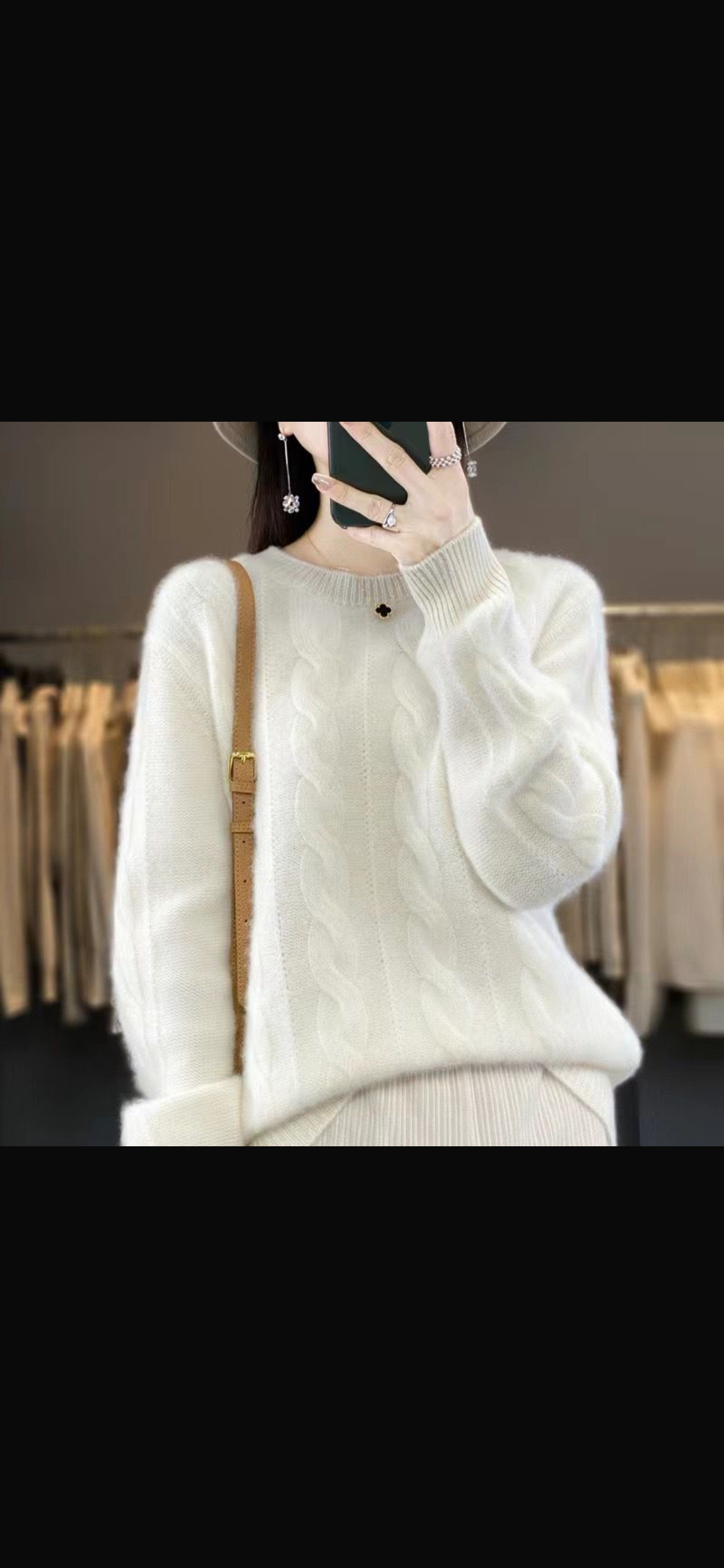 Sweater, Crew Neck, Long Sleeved, 100% Cashmere