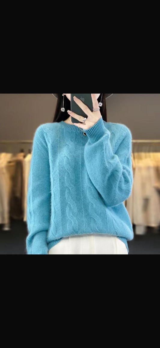 Sweater, Crew Neck, Long Sleeved, 100% Cashmere