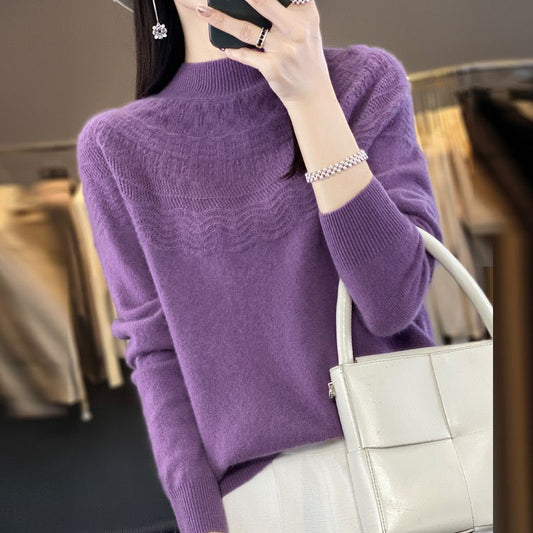 Sweater, 100% Cashmere Long Sleeved, High Neck