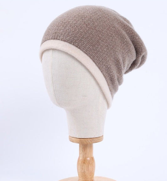 Hat, 100% Cashmere, Reversible