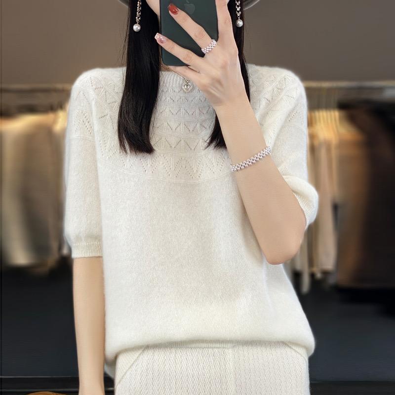 Sweater, 100% Cashmere, Short Sleeve