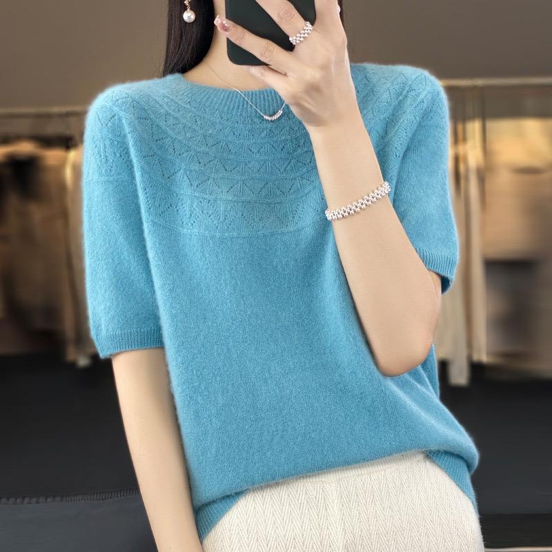 Sweater, 100% Cashmere, Short Sleeve