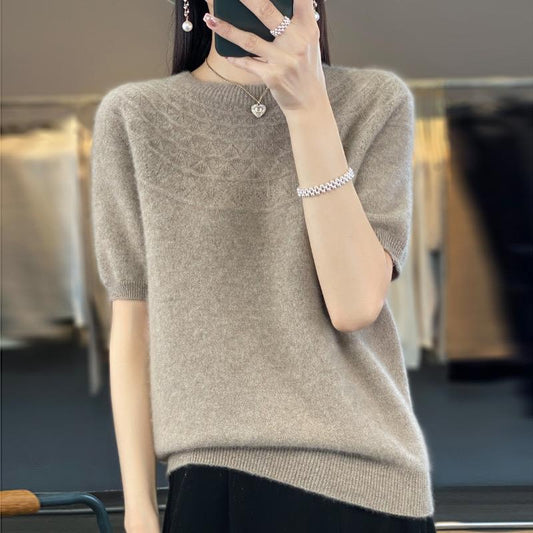 Sweater, 100% Cashmere, Short Sleeve