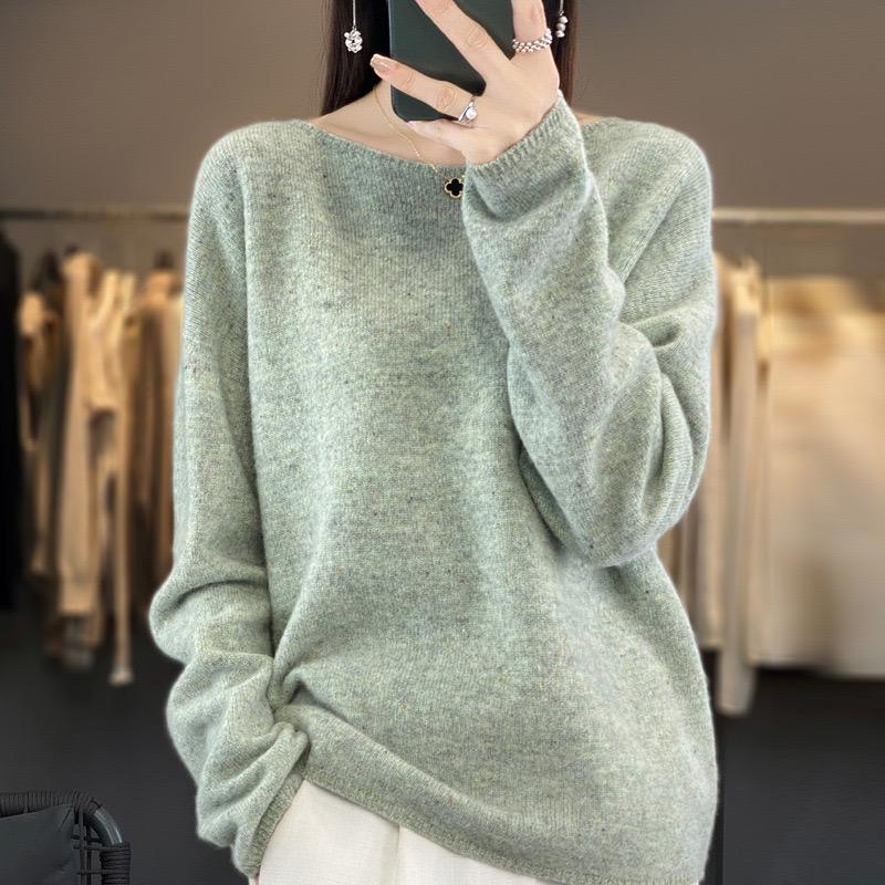 Sweater, Loose Neck, Long Sleeved, 100% Cashmere